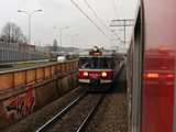 Gdanskban szinte kirl a vonat, gy vgre nyugodtan lehet fotzni. A Malborkba tart EN57-es Sopotnl jn szembe